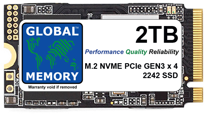 2TB M.2 2242 PCIe Gen3 x4 NVMe 1.3 SSD FOR LAPTOPS / DESKTOP PCs / SERVERS / WORKSTATIONS